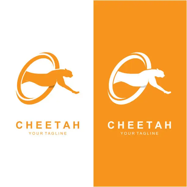 Vector illustration of cheetah symbol vector icon illustration design