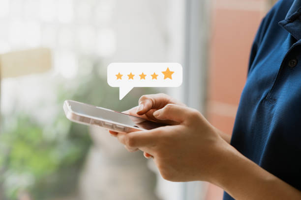 istock Customer Satisfaction Survey concept, 5-star satisfaction, service experience rating online application, customer evaluation product service quality, satisfaction feedback review, good quality most. 1698257044