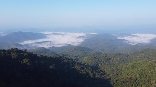 Beautiful late morning scenery on a mountain in northern Thailand.