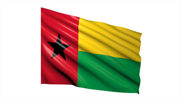 istock Guinea Bissau national flag on white background. 1698300610