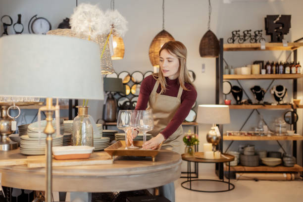 istock Saleswoman in her home decor store 1698300912