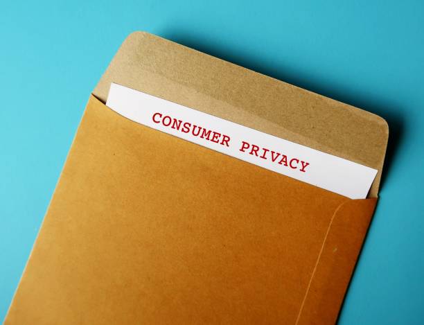 istock Office envelope with text written CONSUMER PRIVACY, concept of people concerned about protecting their privacy and personal data when provide personal information to businesses and apps 1698317425