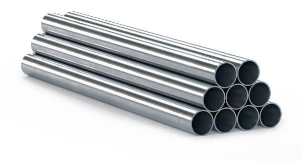 istock Metal pipes isolated on the white background. 3d illustration 1698379751