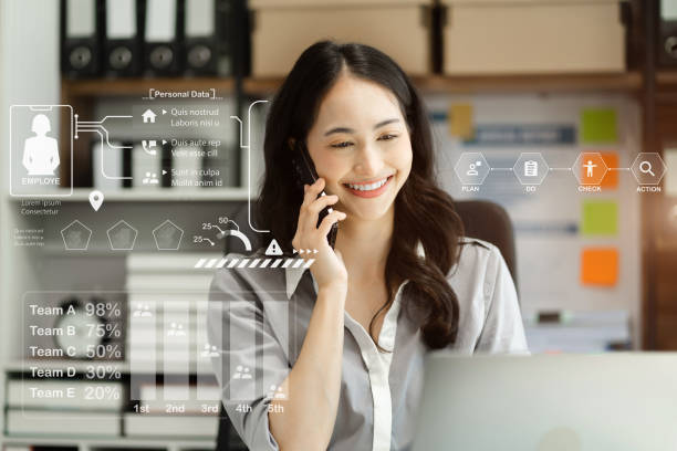 istock Business women talk mobile phones update tasks with milestones progress planning while working on laptop computers, online business, work from home, teleworking concept. 1698423351