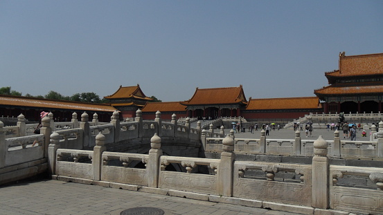 Ancient Architecture of Zhengyangmen City Gate in Beijing, China