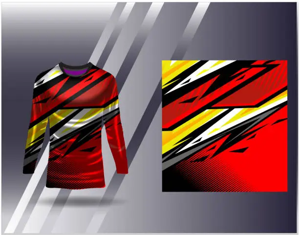 Vector illustration of Sports jersey and tshirt template sports design for football racing gaming jersey vector