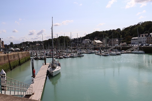 Douarnenez in Brittany, panorama of the harbor