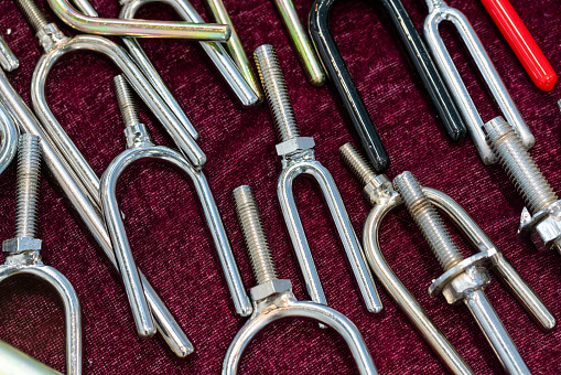 Industrial metal parts, Fasteners, bolts, nuts, washers, screws, screws