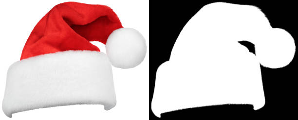 istock Santa Claus red cap isolated on white 1698518212