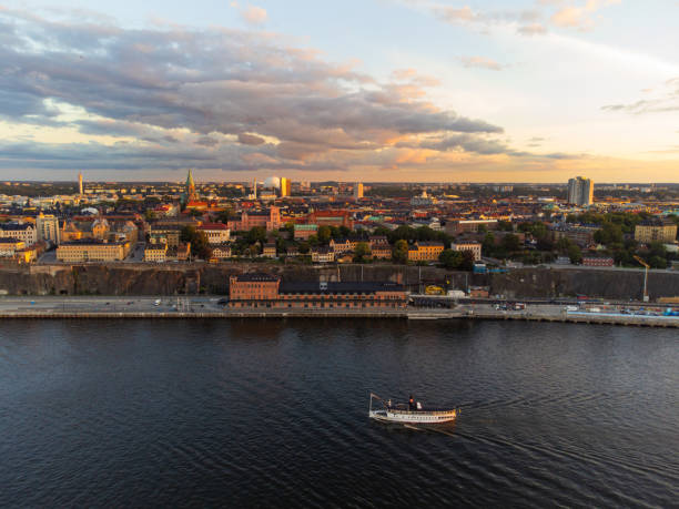 istock panoramic view over southern Stockholm at sunset, with famous landmarks visible 1698531613
