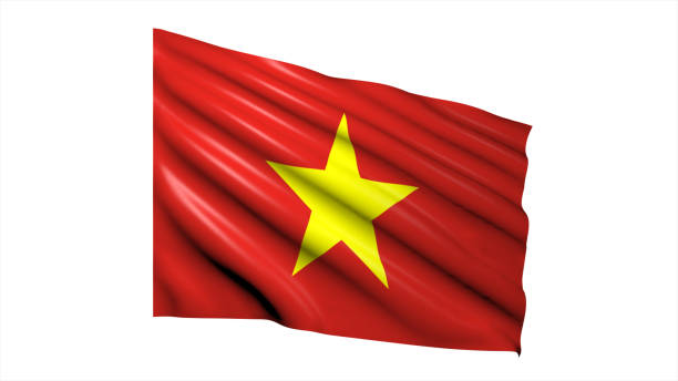 istock Vietnam national flag on white background. 1698596644