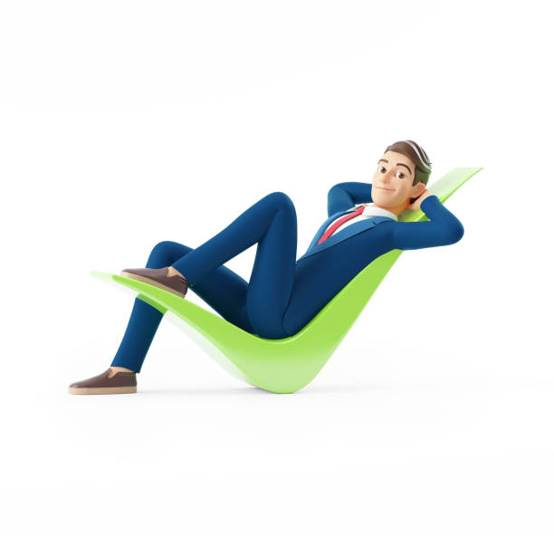 istock 3d cartoon businessman lying down on check mark 1698627258