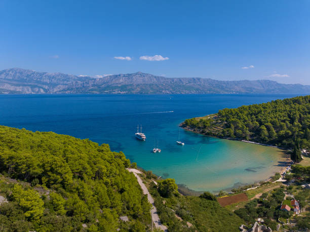 istock Lovrecina Bay and beach on Brac Island, Croatia 1698633824