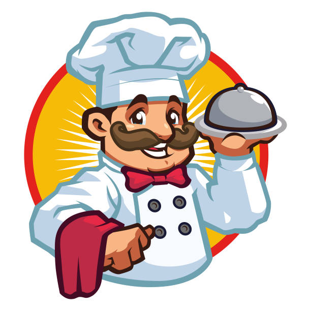 Smiling Chef Mascot Vector for Restaurant Logos vector art illustration