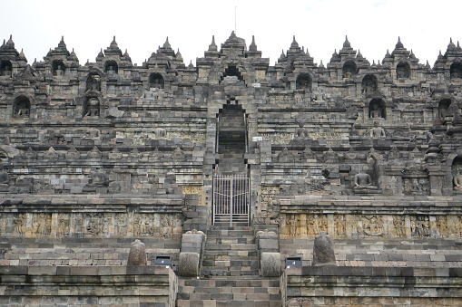 Borobudur or Candi Borobudur is a Buddhist temple in Magelang, Central Java, Indonesia. It is the world's largest Buddhist temple and also one of the greatest Buddhist monuments in the world.