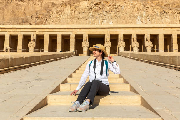 istock Woman at Hatshepsut Temple 1698671010