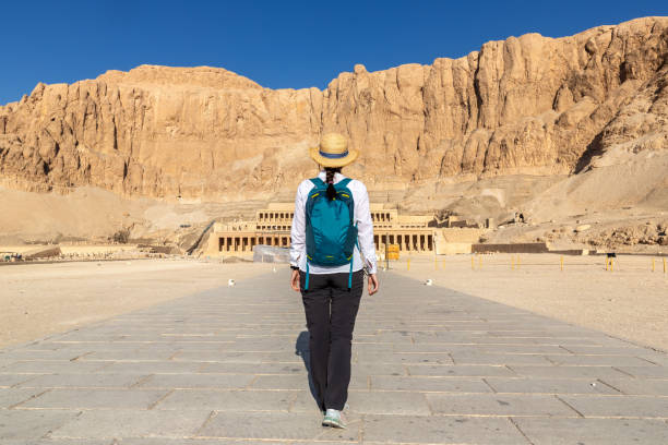 istock Woman at Hatshepsut Temple 1698671522