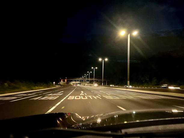 istock Night time driving on the A1 at Newcastle Upon Tyne 1698672063