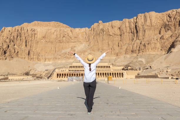 istock Woman at Hatshepsut Temple 1698672585