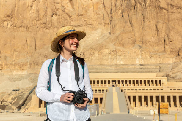istock Woman at Hatshepsut Temple 1698673118