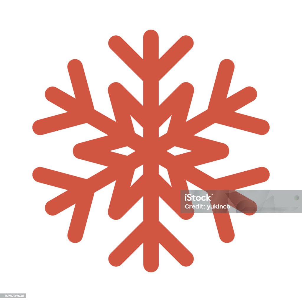 Shape Red Snowflake Red Simple Snowflake Illustration Stock Illustration - Download Image ...