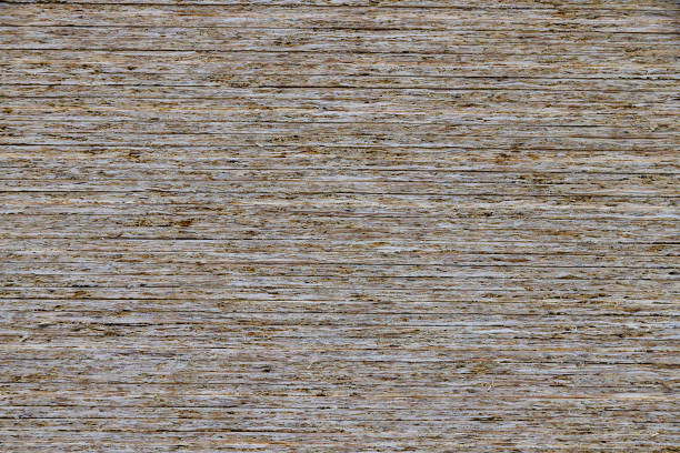 arrière-plan plein cadre et texture plate d’une pile de feuilles de sciure de bois comprimées osb - fiberboard pattern finishing textured photos et images de collection