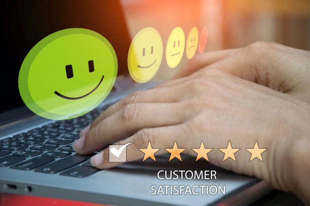 istock Users rate their service experience on the online application for a customer satisfaction survey concept. 1698782755