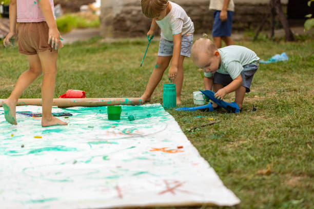 istock Childs drawing outdoors 1698787305