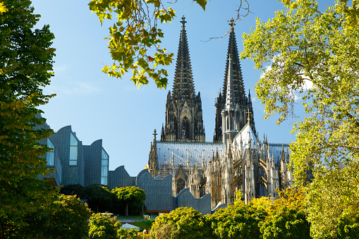 Majestic Cologne Cathedral – view from the Rhine Promenade