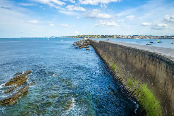 Photo of Socoa dike protecting the Saint-Jean-de-Luz bay near the fort of Socoa in Ciboure