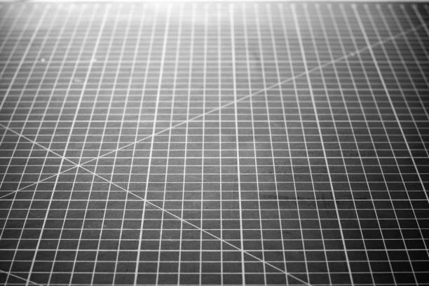 istock Abstract black and white background with grid. Perspective. Mat for cutting, macro. 1698842241