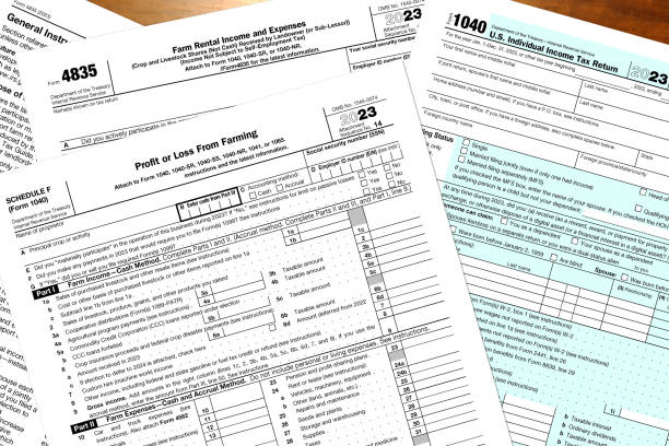 istock 2023 IRS tax forms lay on a desk. 1698875036