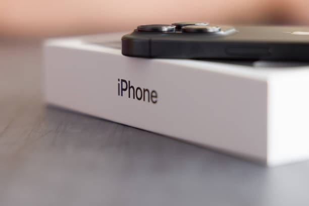 Apple iPhone 15 Pro smart phone stock photo