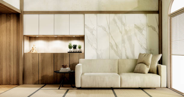 istock Sofa furniture and modern room interior design minimal.3D rendering 1698937096