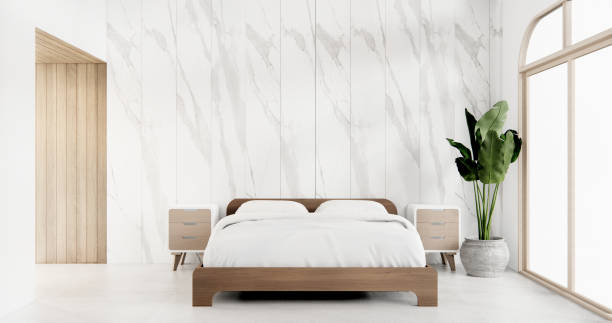 istock Muji Japan bedroom interior minimal style, Japanese interior.3D rendering 1698939501