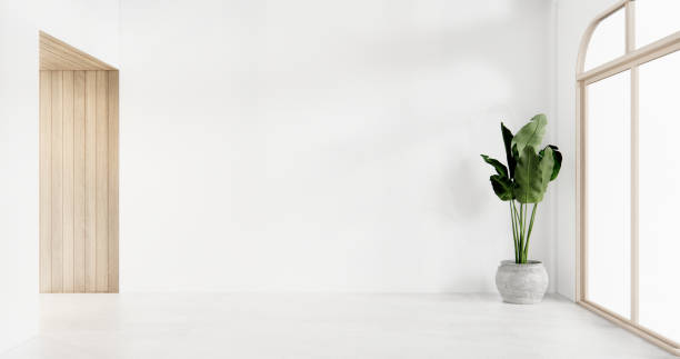 istock Muji empty room japanese style minimal interior.3D rendering 1698939504