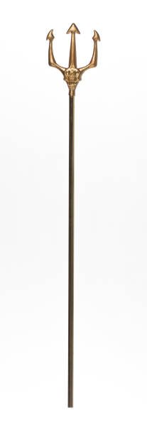 istock Golden pitchfork isolated on white background 1698940057