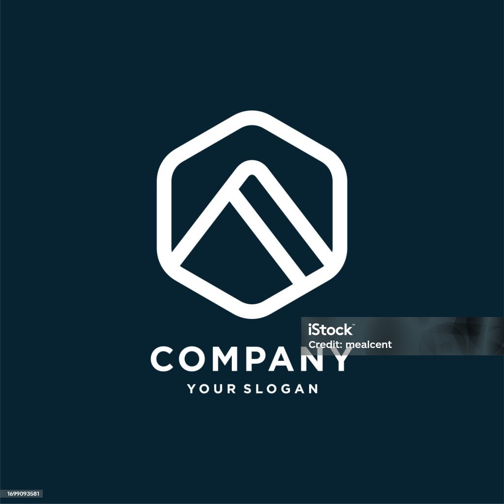 Logo Inside Line Letter With Initial Inside And Line Art Style Part 4 Premium Vector ...