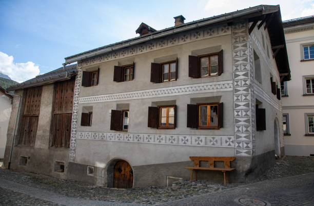 old down town Scuol, Switzerland