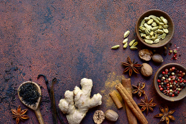 istock Variety of winter spices . Top view with copy space. 1699149834