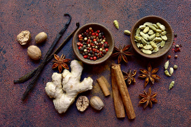 istock Variety of winter spices . Top view with copy space. 1699152630