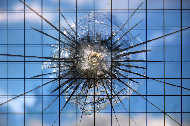 Transparent PNG background. A detailed view of a cracked glass pattern on a white background, showcasing the intricate lines and texture.