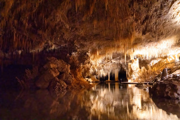 istock Lake Cave interior with stalactites and stalacmites, South Western Australia 1699223748