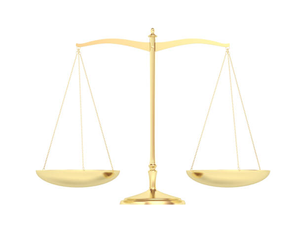 istock Gold weighing scale isolated on white background. 1699225841