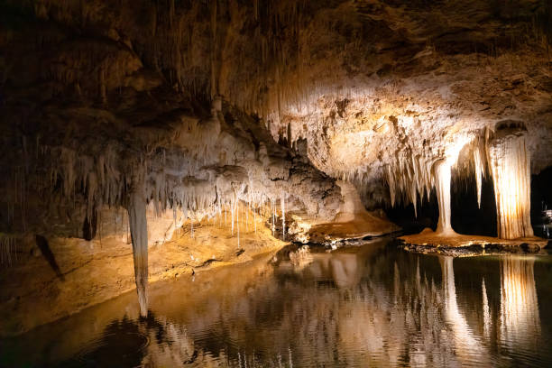 istock Lake Cave interior with stalactites and stalacmites, South Western Australia 1699228864