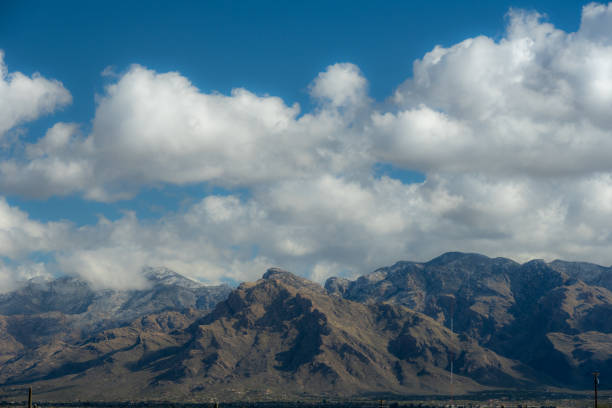 Clouds Build Over The Rincon Mountains Near Tucson in Saguaro National Park