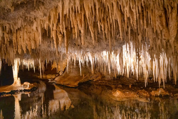 istock Lake Cave interior with stalactites and stalacmites, South Western Australia 1699234573