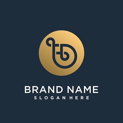 Letter B symbol with modern golden style for company Premium Vector part 4