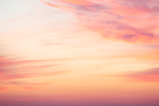 Sunset sky background. Purple clouds