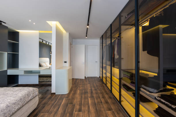 istock Interior of a dressing room with glass closet 1699326335